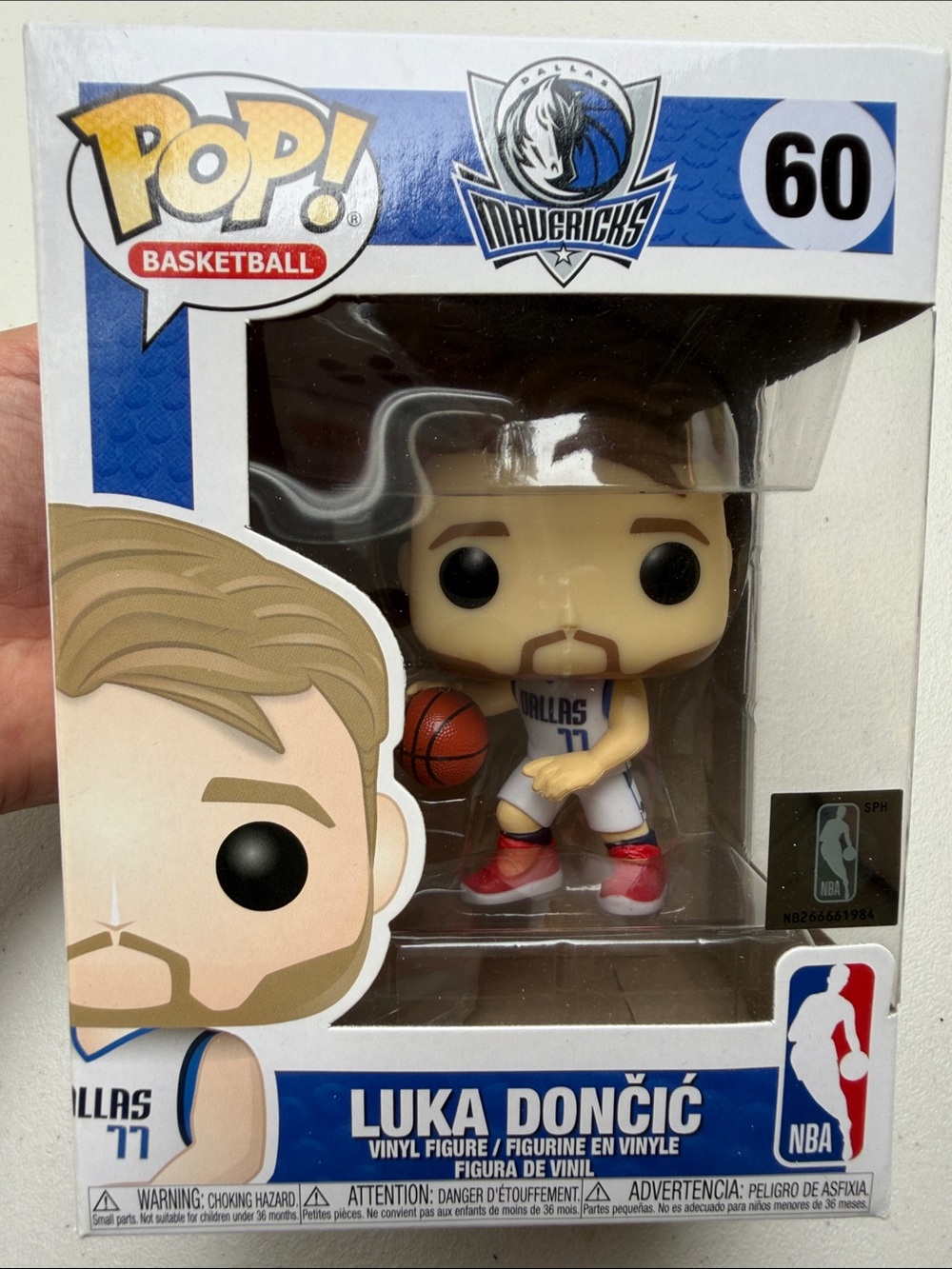 Funko Pop! Luka Dončić - White, Blue & Red Mavericks Figure